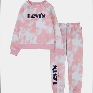 Girls Tie Dye Knit Sweatshirt & Pants 2-Piece Set